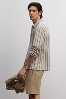 Relaxed-Fit Seersucker Shorts
