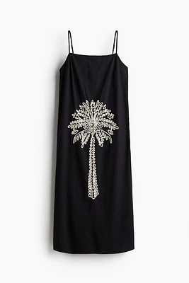 Embroidered Strappy Dress
