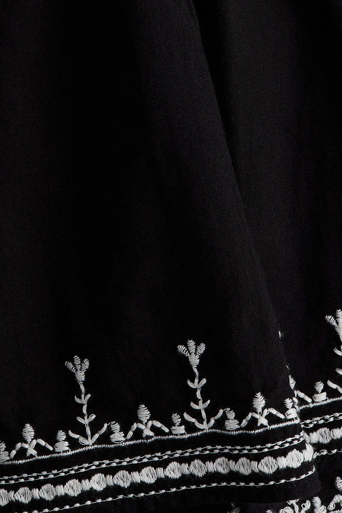 Embroidered Cotton Skirt