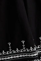 Embroidered Cotton Skirt