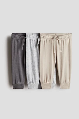 Lot de 3 pantalons jogging en jersey coton