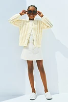 Pointelle-Knit Cardigan