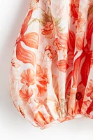 Balloon-sleeved Maxi Dress