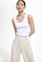 Button-front Pants