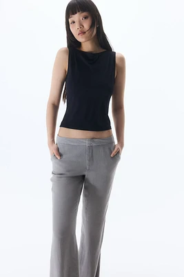 Linen-Blend Dress Pants