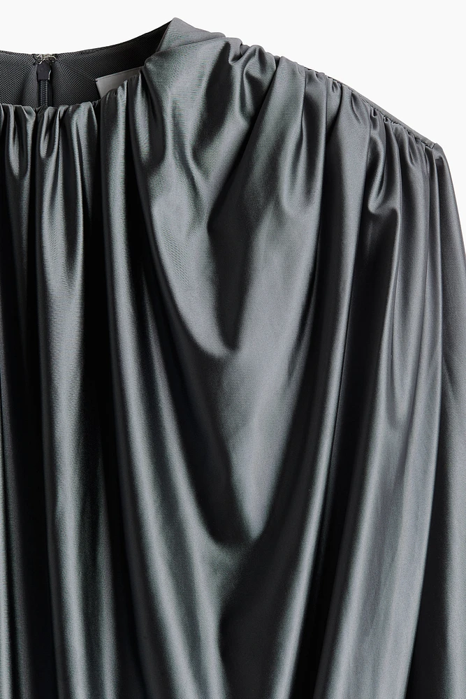 Shiny Draped Dress