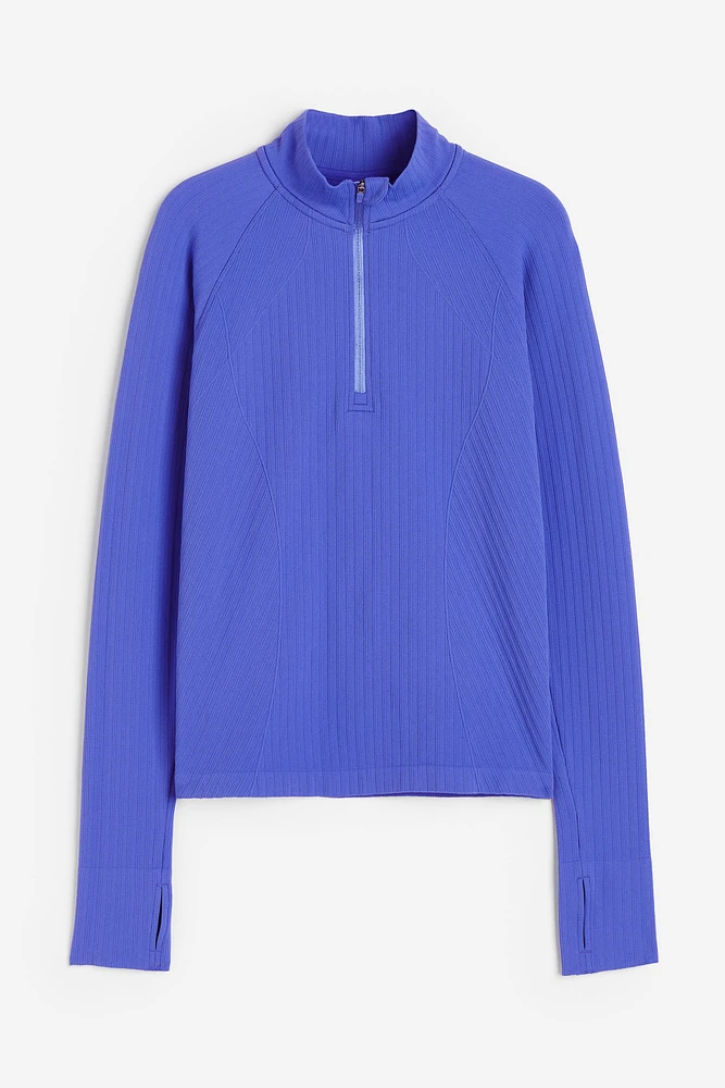 Seamless Half-Zip Sports Top with DryMove™
