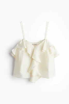 Flounce-trimmed Camisole Top