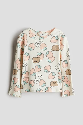 Embroidery-Detail Jersey Top