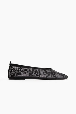 Embroidered Ballet Flats
