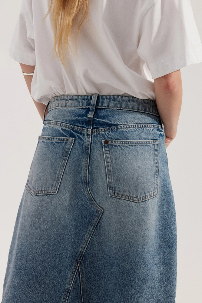 Jupe trapèze en denim