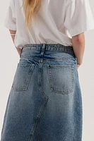 Jupe trapèze en denim