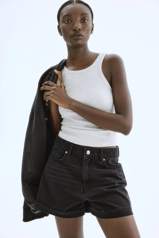 High Waist Denim Shorts