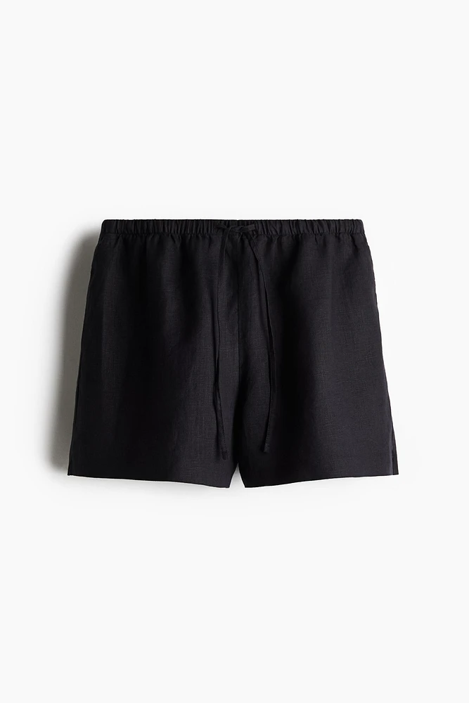 Linen Drawstring Shorts