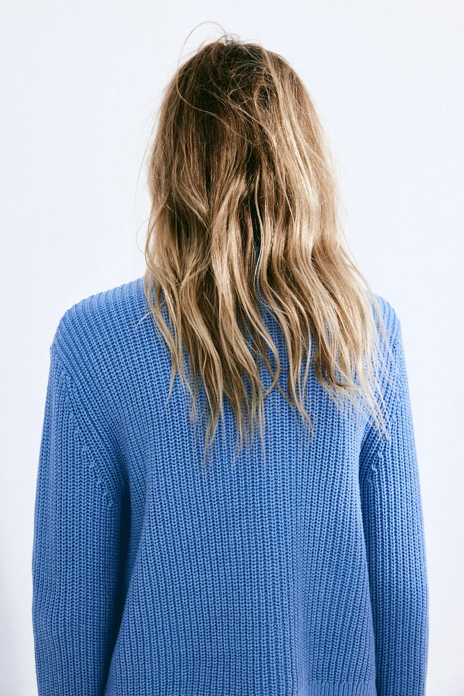 Rib-Knit Cardigan