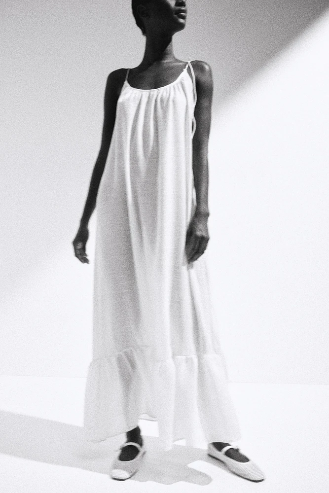Tie-Shoulder-Strap Beach Dress