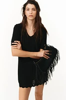 Pointelle-Knit Dress