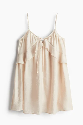 Robe à volant en modal mélangé