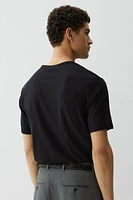 Slim-Fit Ribbed T-Shirt