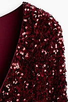 MAMA Sequined Dress with Low-Cut Back