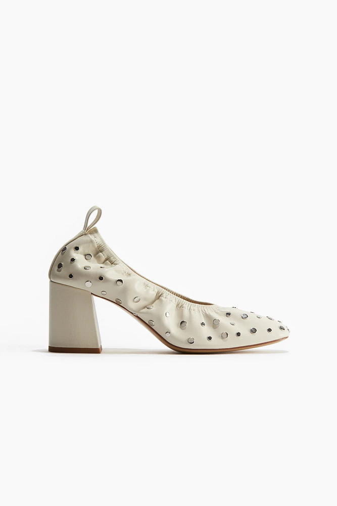 Studded Ballet-Style Pumps