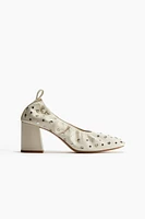 Studded Ballet-Style Pumps