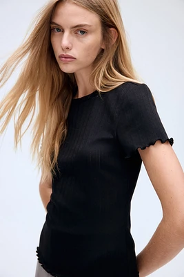 Overlocked Trim T-Shirt