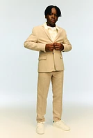 Pantalon de costume en lin mélangé