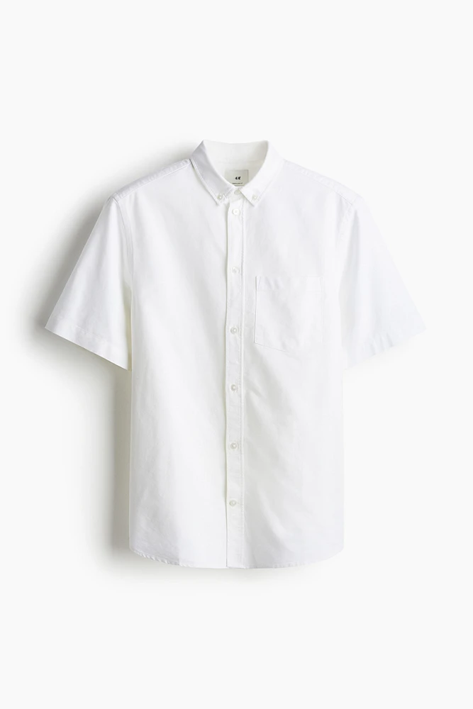 Regular Fit Short-sleeved Oxford Shirt