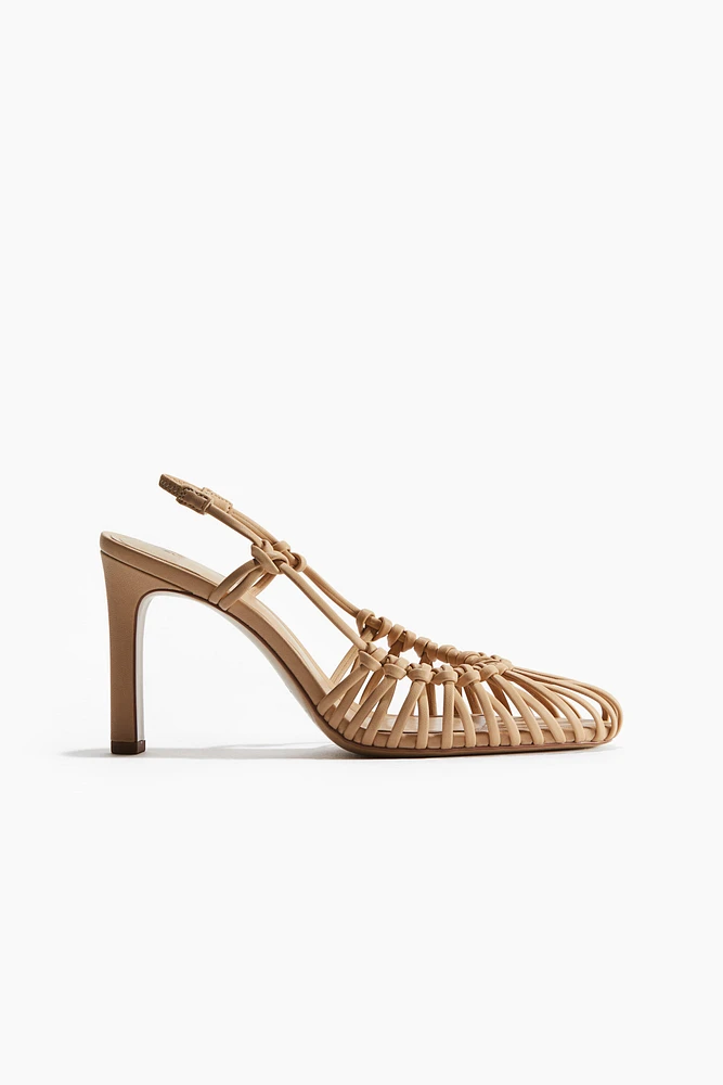 Heeled Slingbacks with Knots