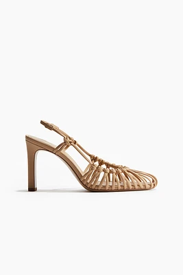Heeled Slingbacks with Knots