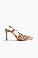 Heeled Slingbacks with Knots