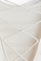 Robe en tricot ajouré avec laçage