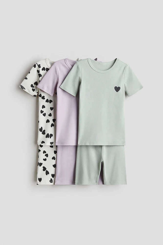 3-Pack Snug-Fit Printed Cotton Pajamas