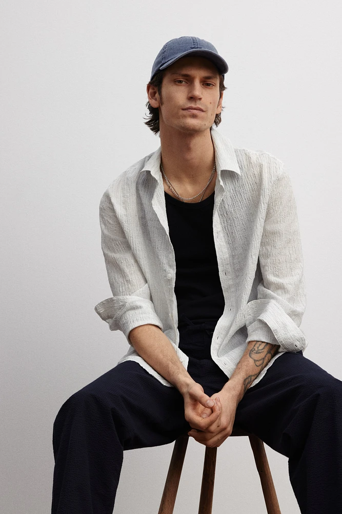 Loose-Fit Textured Shirt