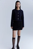 Bouclé-Weave Cardigan