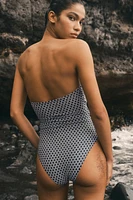 Padded-Cup High-Leg Swimsuit
