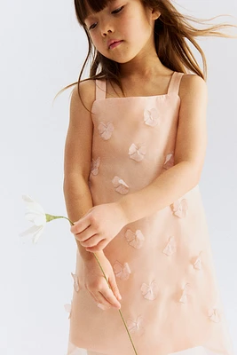 Appliquéd organza dress