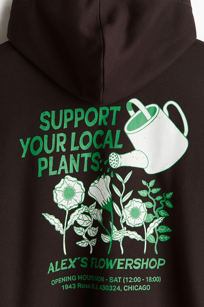 Loose Fit Printed Hoodie