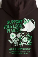Loose Fit Printed Hoodie