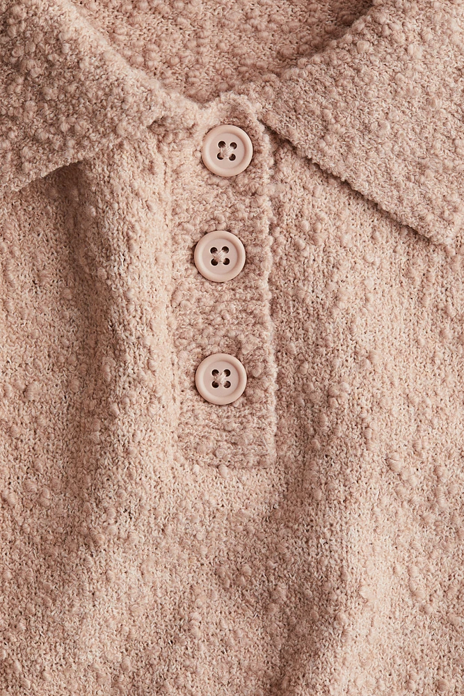 Bouclé-Knit Polo Shirt