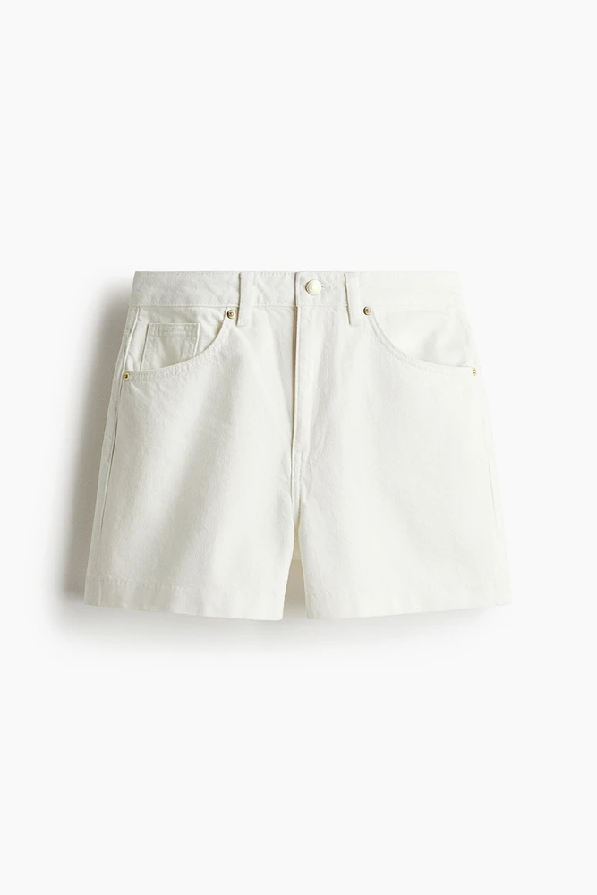 Short taille haute en denim