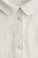 Linen-Blend Blouse