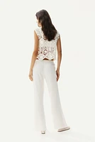 Textured Pull-On Pants