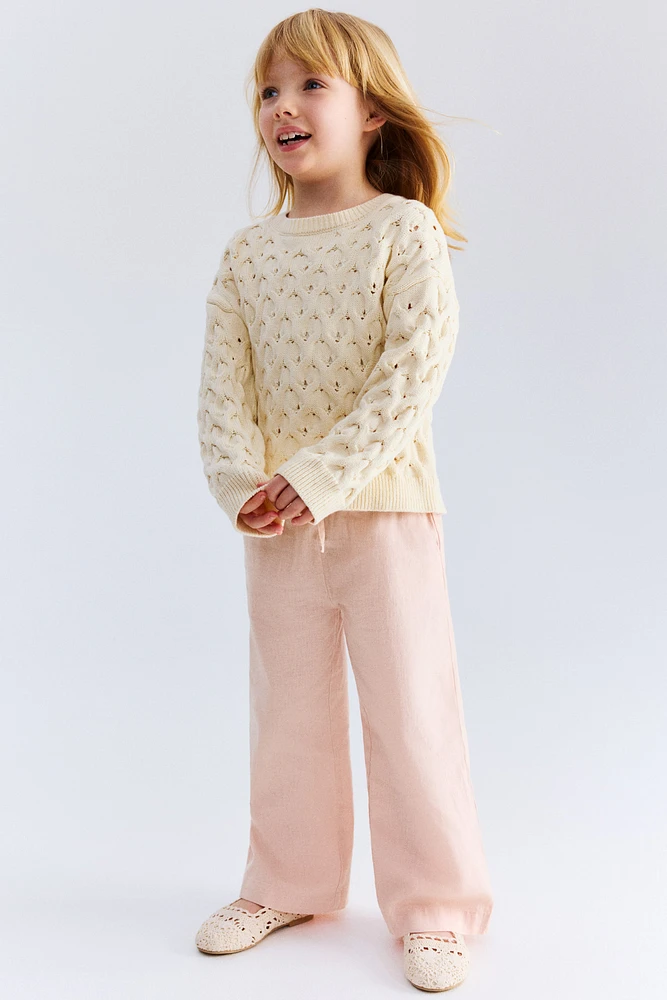Linen-Blend Pants