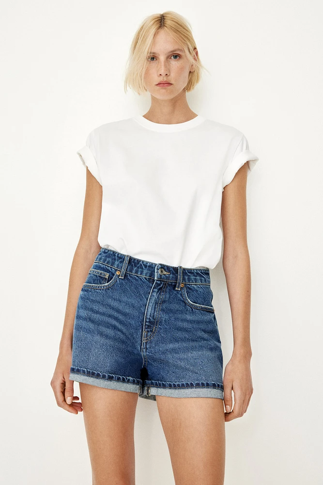 High Waist Denim Shorts