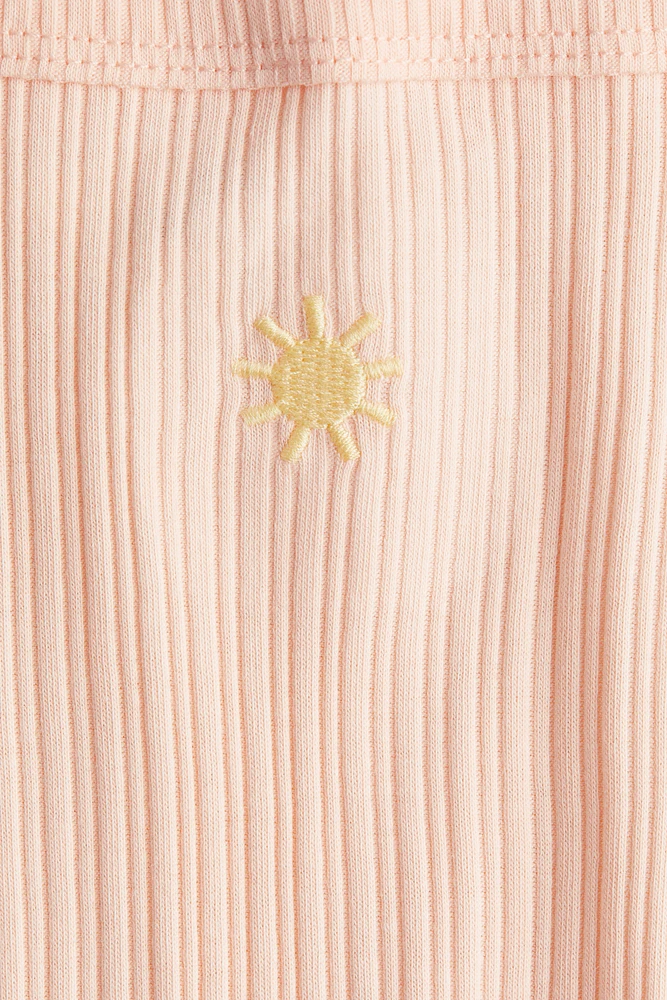 Embroidered-Detail Strappy Top