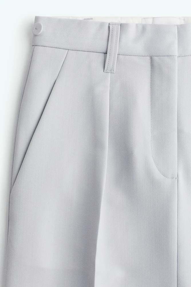Tailored Wool-Blend Skirt