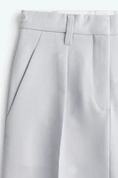 Tailored Wool-Blend Skirt