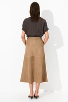 A-Line Suede Skirt
